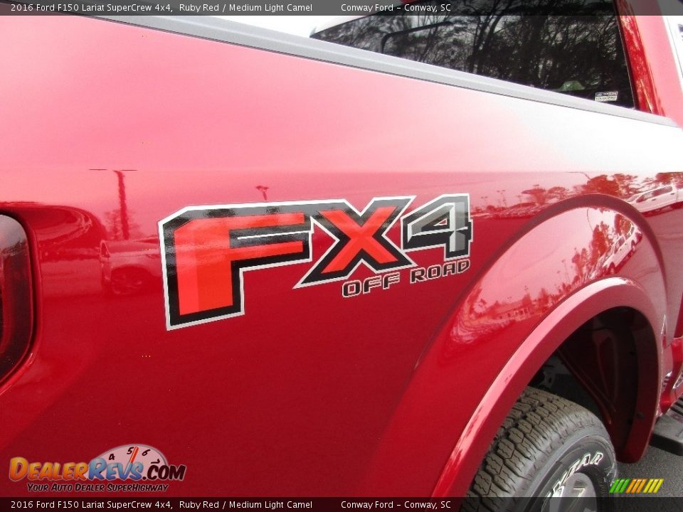 2016 Ford F150 Lariat SuperCrew 4x4 Ruby Red / Medium Light Camel Photo #4