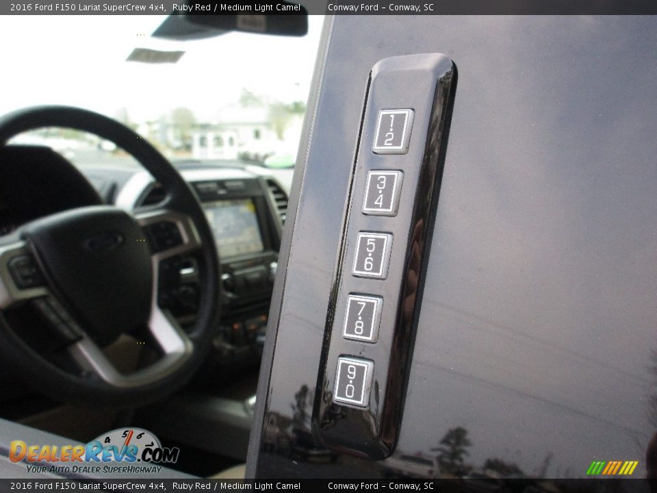 2016 Ford F150 Lariat SuperCrew 4x4 Ruby Red / Medium Light Camel Photo #13