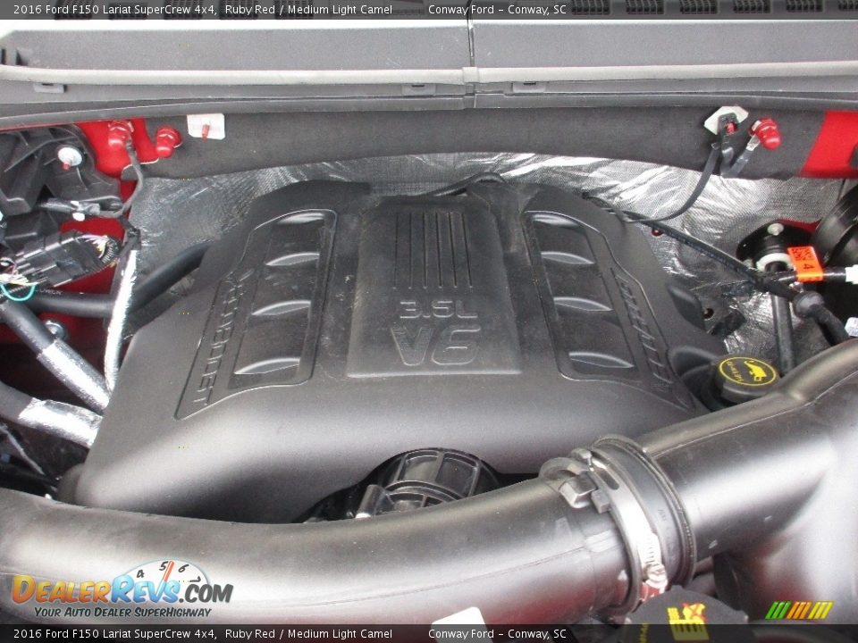 2016 Ford F150 Lariat SuperCrew 4x4 Ruby Red / Medium Light Camel Photo #14