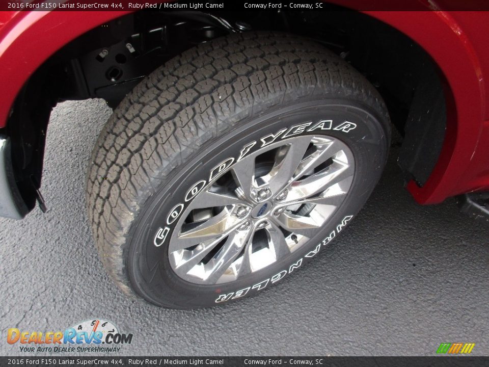 2016 Ford F150 Lariat SuperCrew 4x4 Ruby Red / Medium Light Camel Photo #15