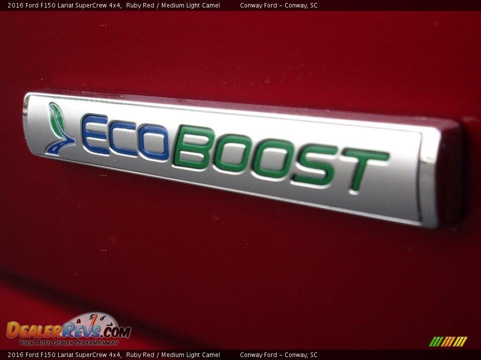 2016 Ford F150 Lariat SuperCrew 4x4 Ruby Red / Medium Light Camel Photo #17