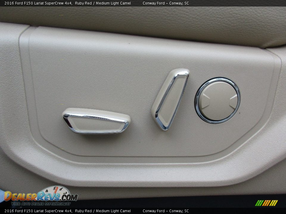 2016 Ford F150 Lariat SuperCrew 4x4 Ruby Red / Medium Light Camel Photo #19
