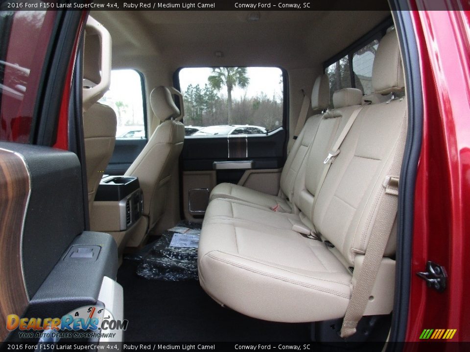 2016 Ford F150 Lariat SuperCrew 4x4 Ruby Red / Medium Light Camel Photo #21