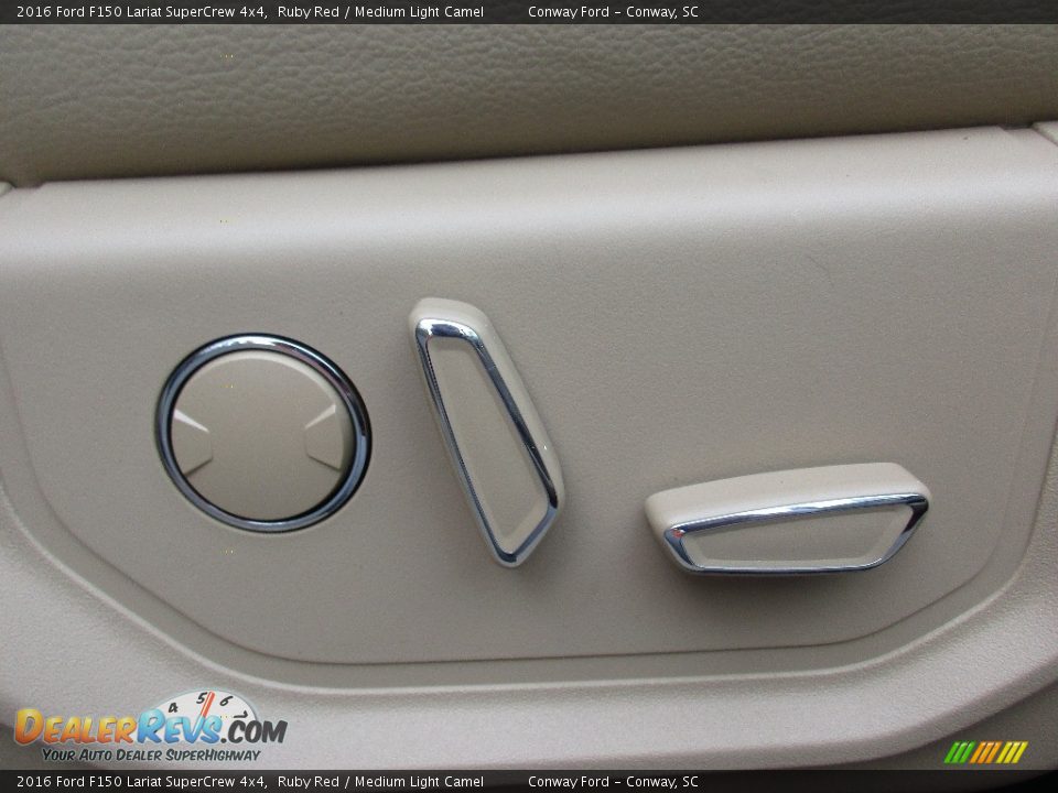 2016 Ford F150 Lariat SuperCrew 4x4 Ruby Red / Medium Light Camel Photo #24