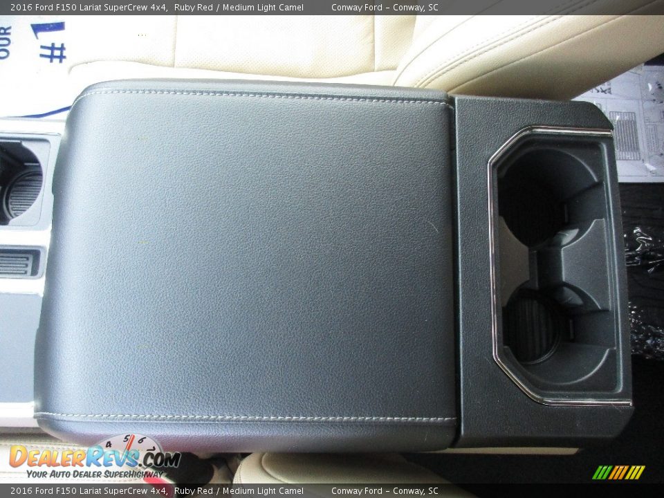 2016 Ford F150 Lariat SuperCrew 4x4 Ruby Red / Medium Light Camel Photo #27