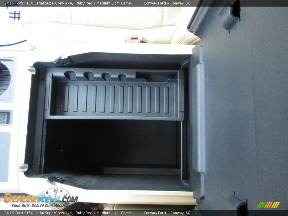 2016 Ford F150 Lariat SuperCrew 4x4 Ruby Red / Medium Light Camel Photo #28