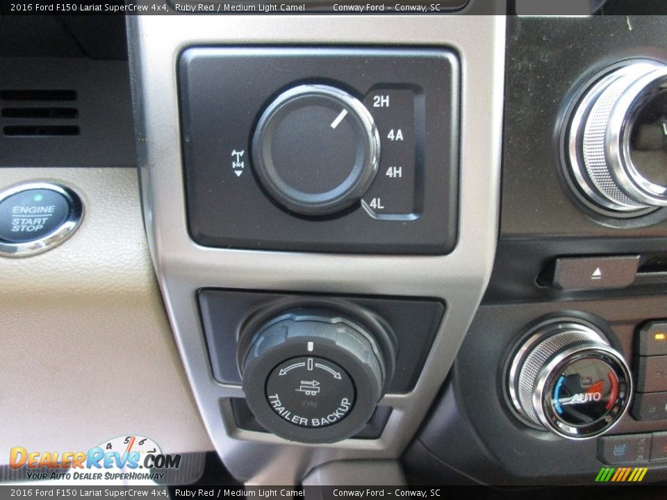 2016 Ford F150 Lariat SuperCrew 4x4 Ruby Red / Medium Light Camel Photo #31