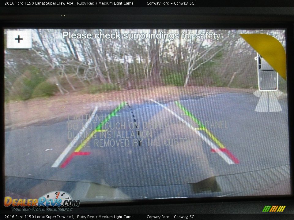 2016 Ford F150 Lariat SuperCrew 4x4 Ruby Red / Medium Light Camel Photo #32