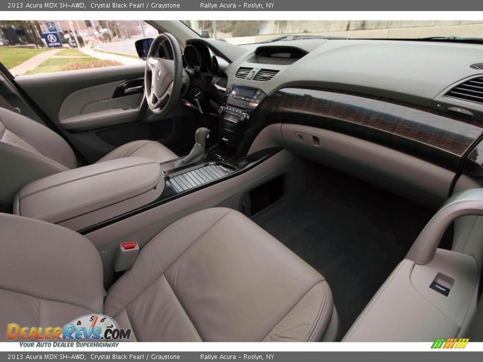 2013 Acura MDX SH-AWD Crystal Black Pearl / Graystone Photo #12