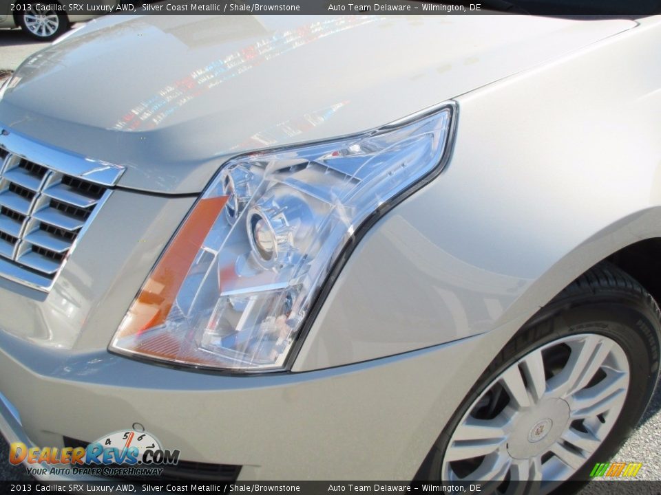 2013 Cadillac SRX Luxury AWD Silver Coast Metallic / Shale/Brownstone Photo #34