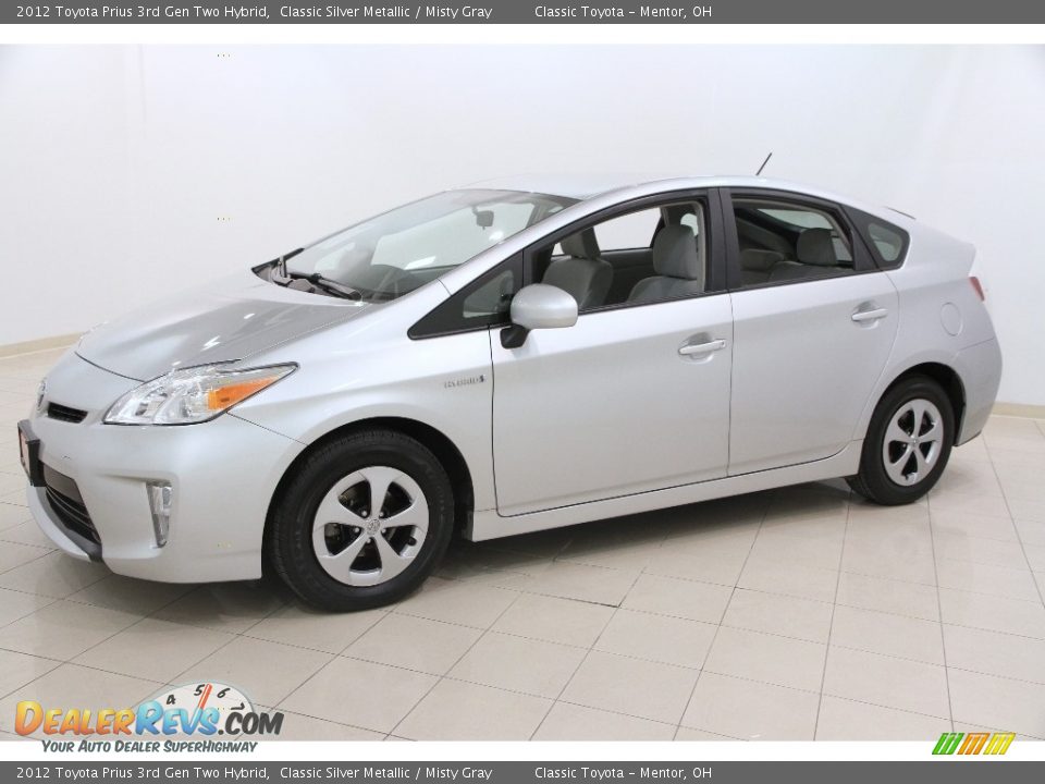 2012 Toyota Prius 3rd Gen Two Hybrid Classic Silver Metallic / Misty Gray Photo #3