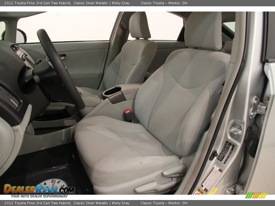 2012 Toyota Prius 3rd Gen Two Hybrid Classic Silver Metallic / Misty Gray Photo #5