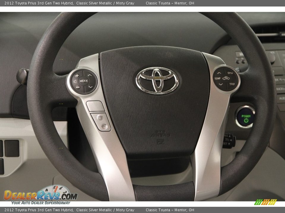 2012 Toyota Prius 3rd Gen Two Hybrid Classic Silver Metallic / Misty Gray Photo #6