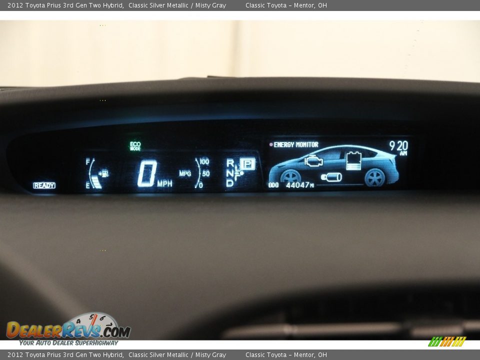 2012 Toyota Prius 3rd Gen Two Hybrid Classic Silver Metallic / Misty Gray Photo #7