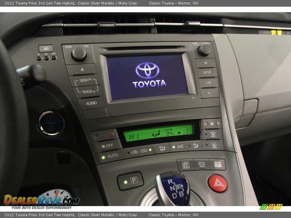 2012 Toyota Prius 3rd Gen Two Hybrid Classic Silver Metallic / Misty Gray Photo #8