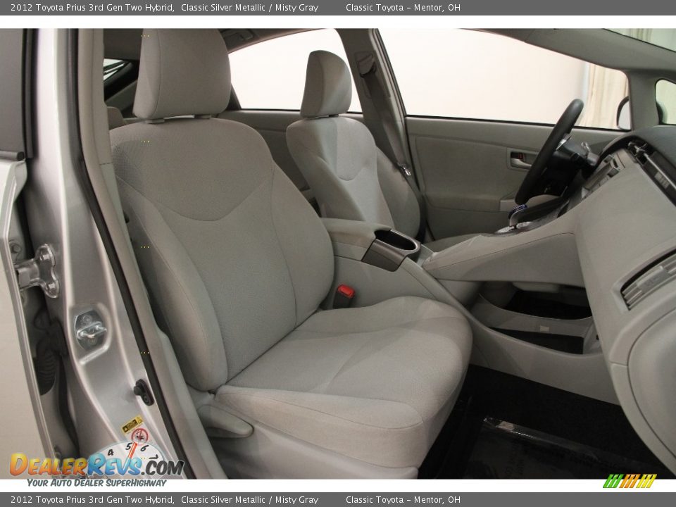 2012 Toyota Prius 3rd Gen Two Hybrid Classic Silver Metallic / Misty Gray Photo #13