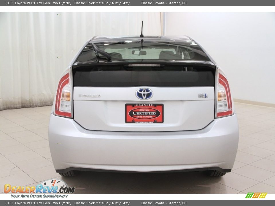 2012 Toyota Prius 3rd Gen Two Hybrid Classic Silver Metallic / Misty Gray Photo #16