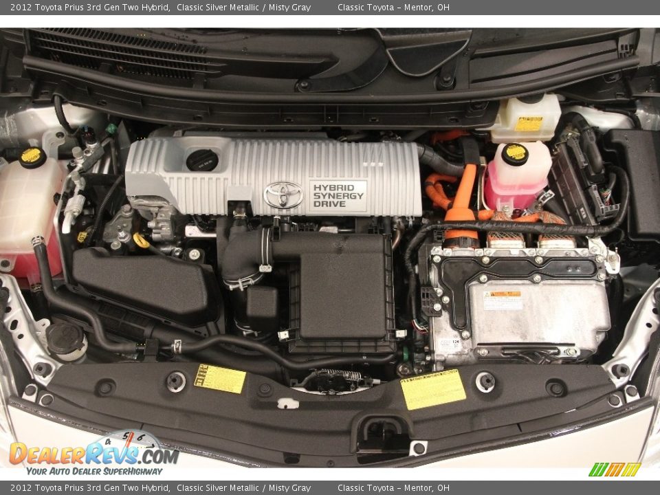 2012 Toyota Prius 3rd Gen Two Hybrid Classic Silver Metallic / Misty Gray Photo #17