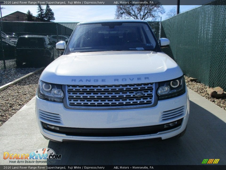 2016 Land Rover Range Rover Supercharged Fuji White / Espresso/Ivory Photo #6