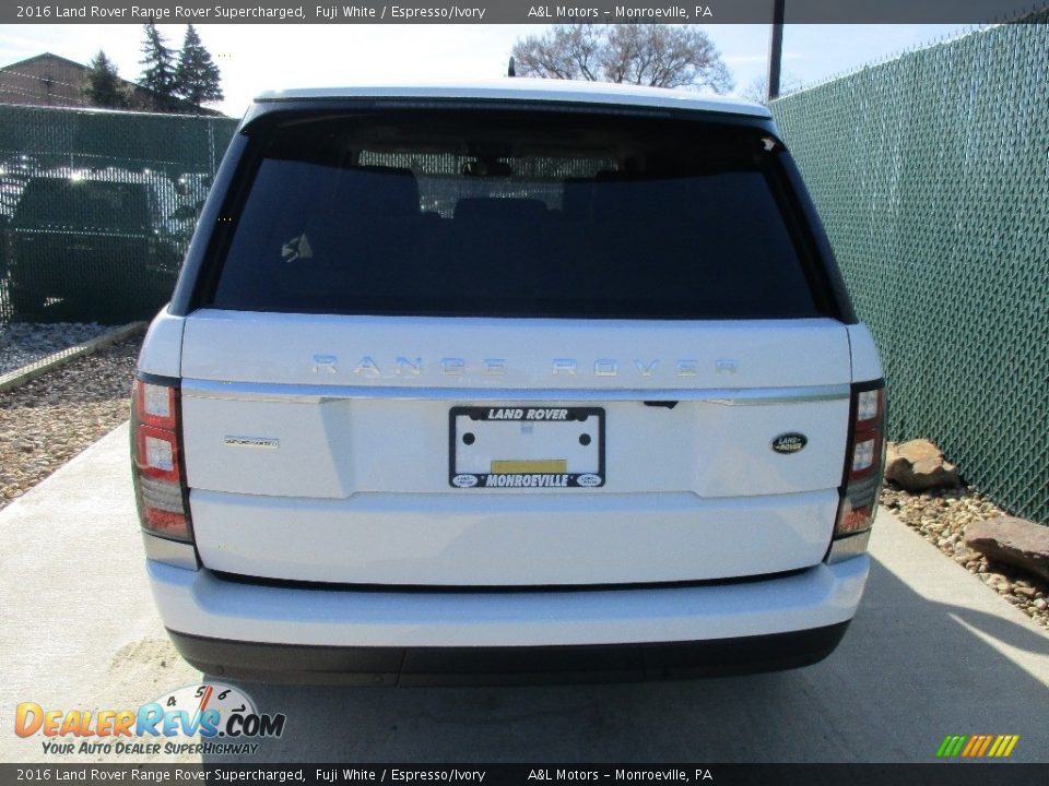 2016 Land Rover Range Rover Supercharged Fuji White / Espresso/Ivory Photo #9
