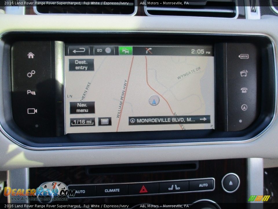 2016 Land Rover Range Rover Supercharged Fuji White / Espresso/Ivory Photo #16