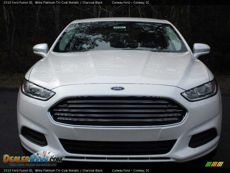 2016 Ford Fusion SE White Platinum Tri-Coat Metallic / Charcoal Black Photo #9