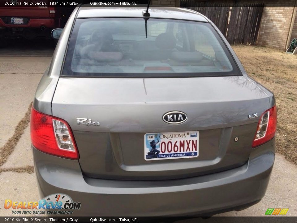 2010 Kia Rio LX Sedan Titanium / Gray Photo #3