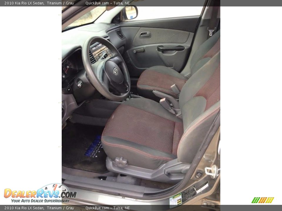 2010 Kia Rio LX Sedan Titanium / Gray Photo #12