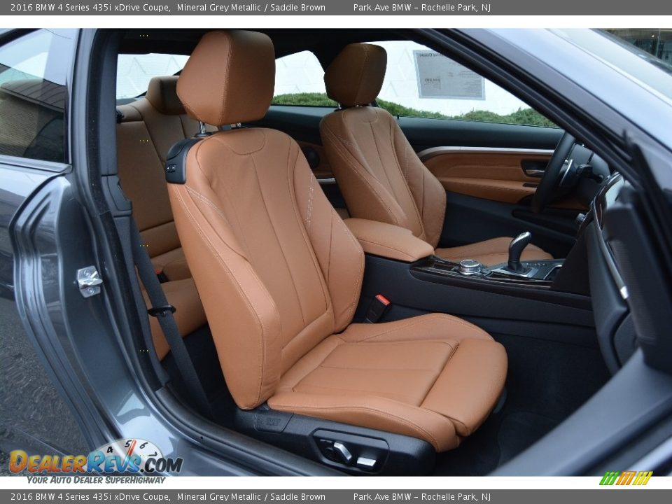 2016 BMW 4 Series 435i xDrive Coupe Mineral Grey Metallic / Saddle Brown Photo #28