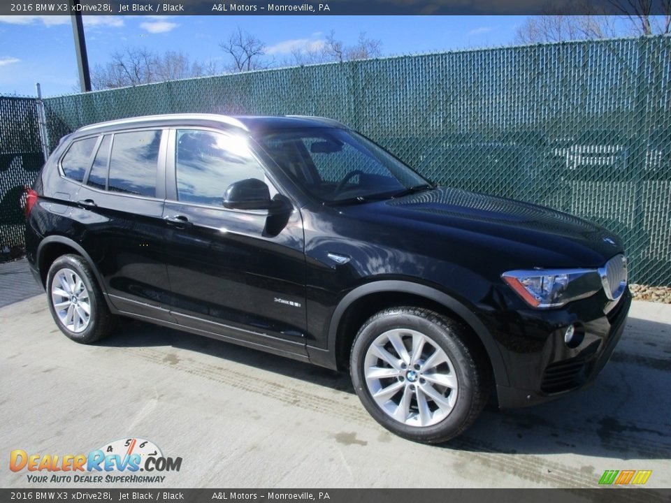 2016 BMW X3 xDrive28i Jet Black / Black Photo #1