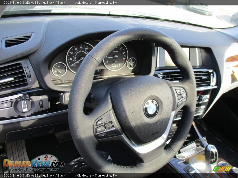 2016 BMW X3 xDrive28i Jet Black / Black Photo #14