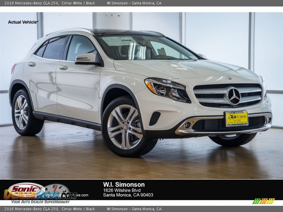2016 Mercedes-Benz GLA 250 Cirrus White / Black Photo #1