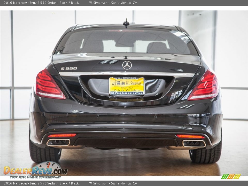 2016 Mercedes-Benz S 550 Sedan Black / Black Photo #4
