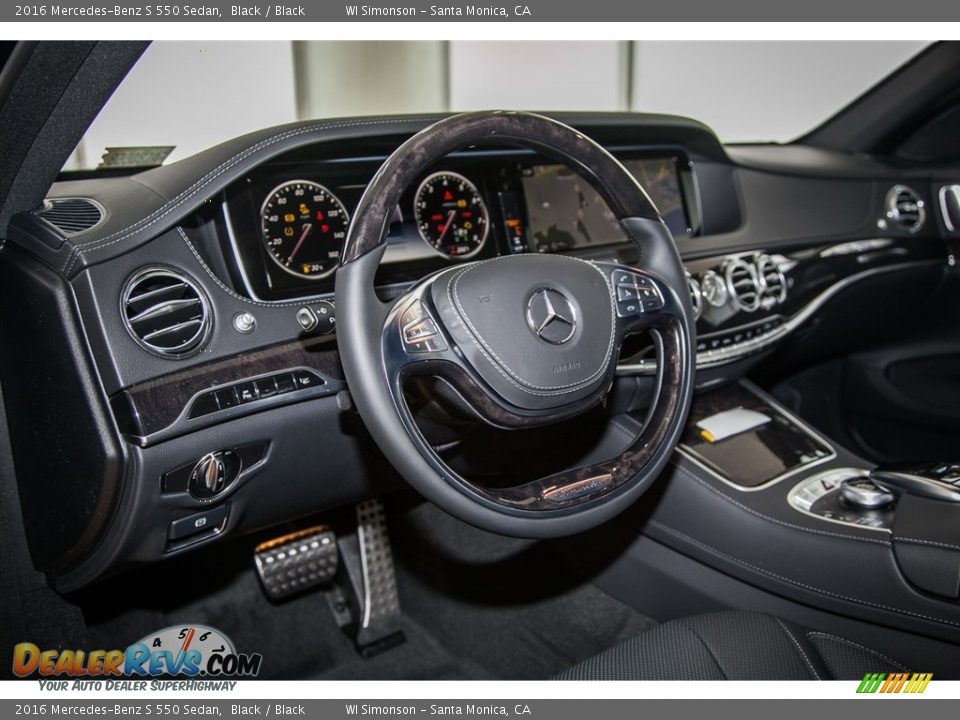 2016 Mercedes-Benz S 550 Sedan Black / Black Photo #6