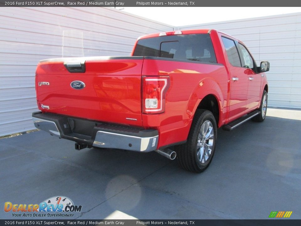 2016 Ford F150 XLT SuperCrew Race Red / Medium Earth Gray Photo #4