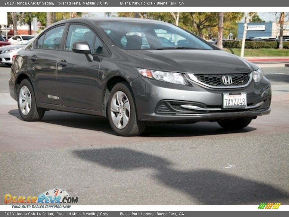 2013 Honda Civic LX Sedan Polished Metal Metallic / Gray Photo #1