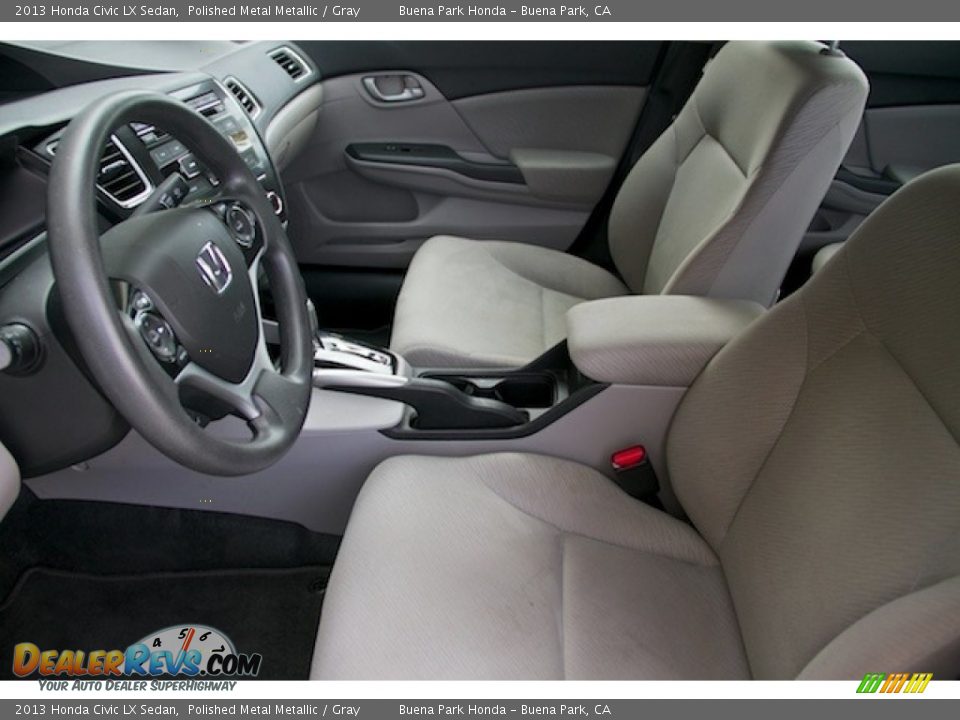 2013 Honda Civic LX Sedan Polished Metal Metallic / Gray Photo #3