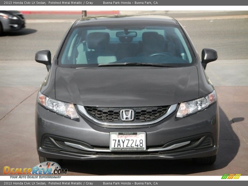 2013 Honda Civic LX Sedan Polished Metal Metallic / Gray Photo #7