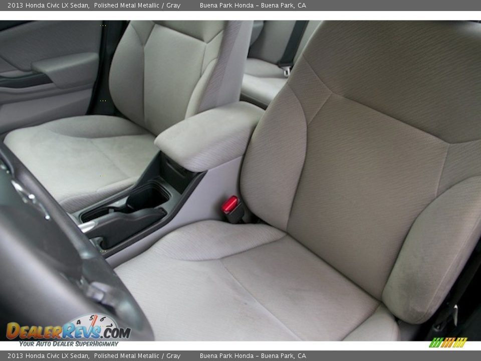 2013 Honda Civic LX Sedan Polished Metal Metallic / Gray Photo #14