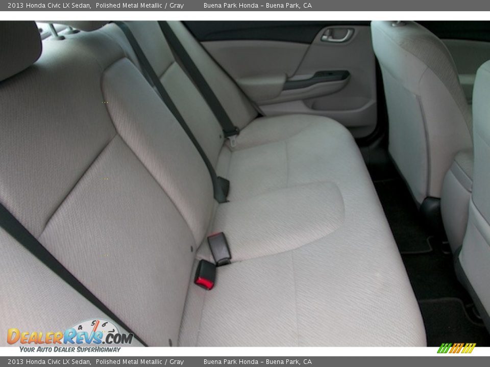 2013 Honda Civic LX Sedan Polished Metal Metallic / Gray Photo #16