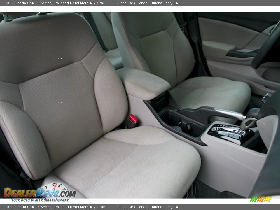 2013 Honda Civic LX Sedan Polished Metal Metallic / Gray Photo #19