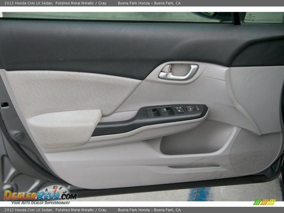 2013 Honda Civic LX Sedan Polished Metal Metallic / Gray Photo #22