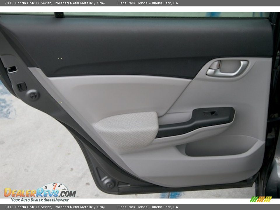 2013 Honda Civic LX Sedan Polished Metal Metallic / Gray Photo #23