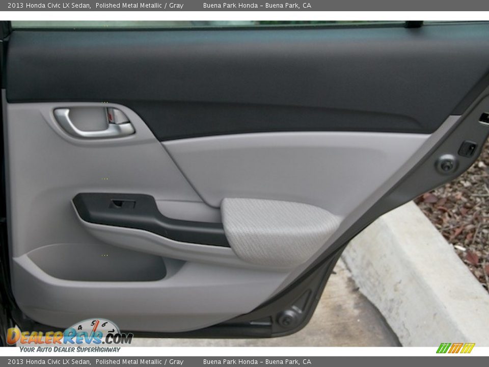 2013 Honda Civic LX Sedan Polished Metal Metallic / Gray Photo #24