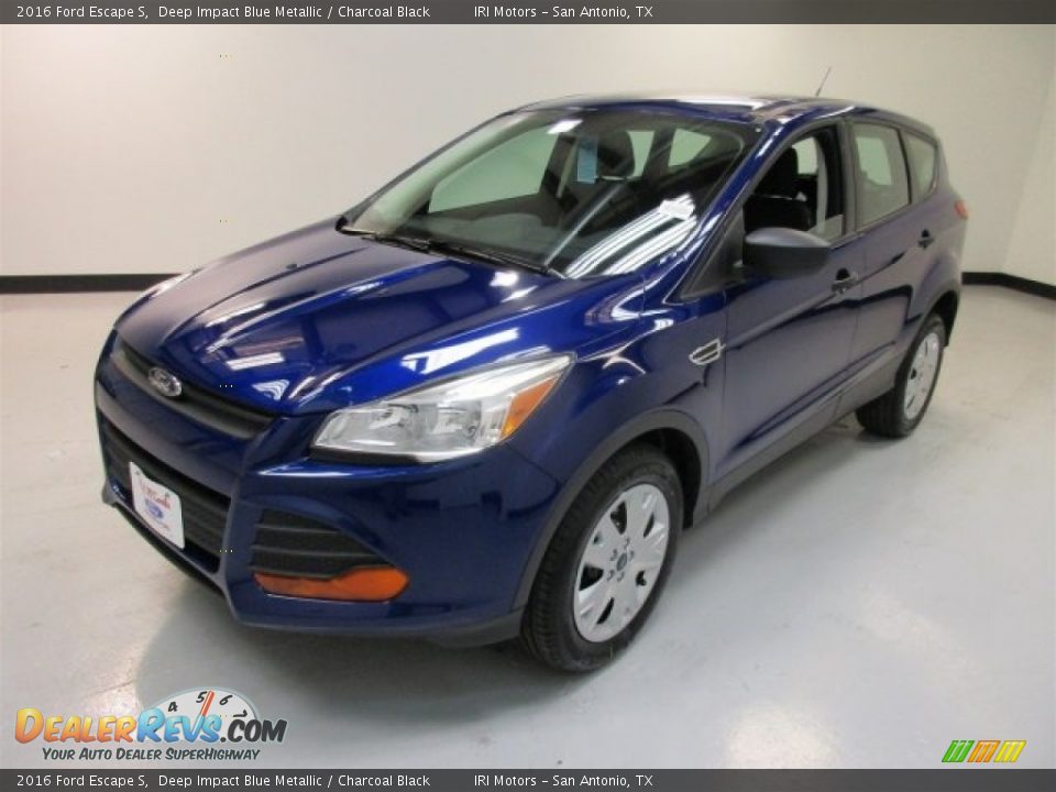 2016 Ford Escape S Deep Impact Blue Metallic / Charcoal Black Photo #4