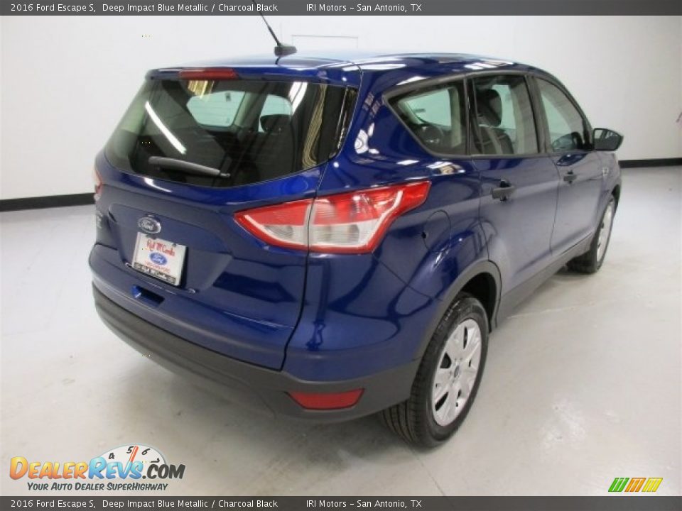 2016 Ford Escape S Deep Impact Blue Metallic / Charcoal Black Photo #10