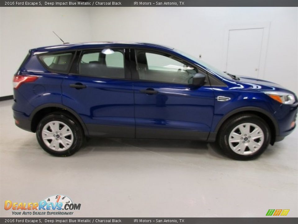 2016 Ford Escape S Deep Impact Blue Metallic / Charcoal Black Photo #12