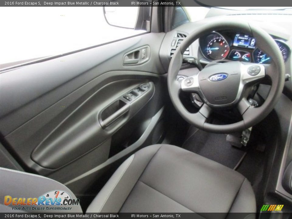 2016 Ford Escape S Deep Impact Blue Metallic / Charcoal Black Photo #13