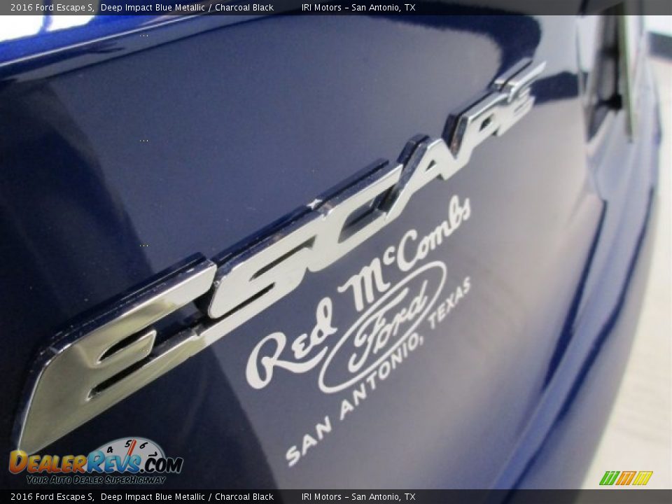 2016 Ford Escape S Deep Impact Blue Metallic / Charcoal Black Photo #28