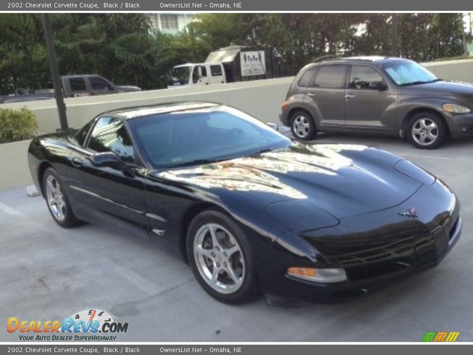 2002 Chevrolet Corvette Coupe Black / Black Photo #5